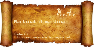Martinak Armandina névjegykártya